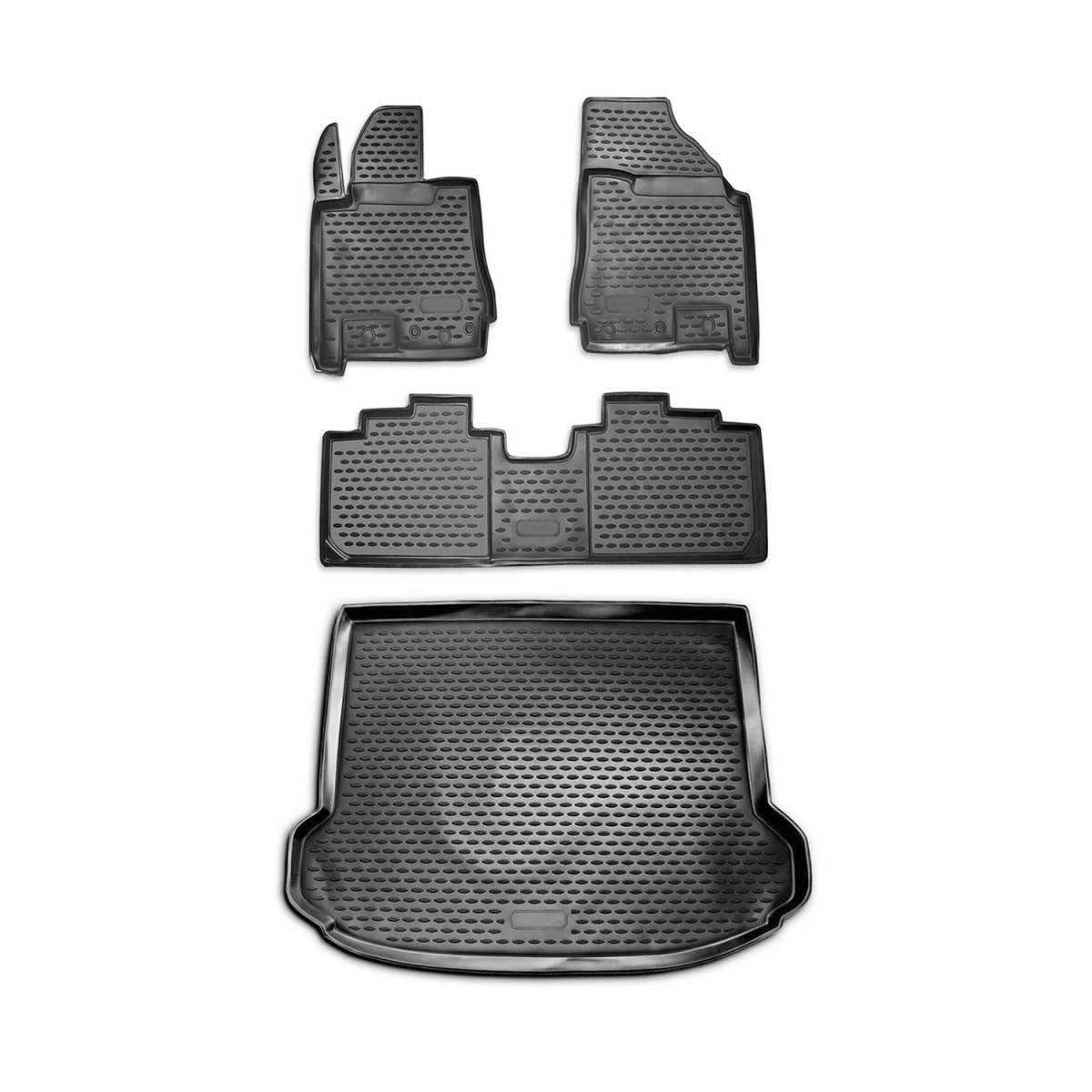 Cadillac SRX Floor-Trunk Mats - Omac - 3D - Black - '10-'16 Cadillac SRX Floor-Trunk Mats - Omac - 3D - Black - '10-'16
